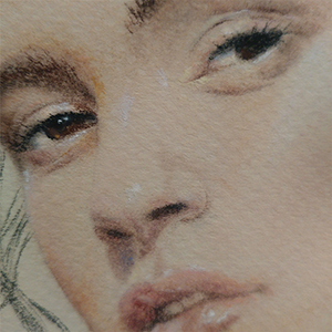 Retrato personalizado a pastel de La Rosalía